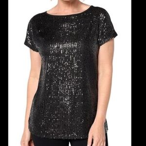 Black Sequin Top Jingle Belles by Kim Gravel